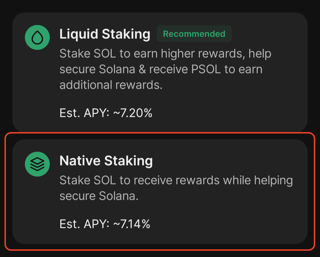 Native Staking