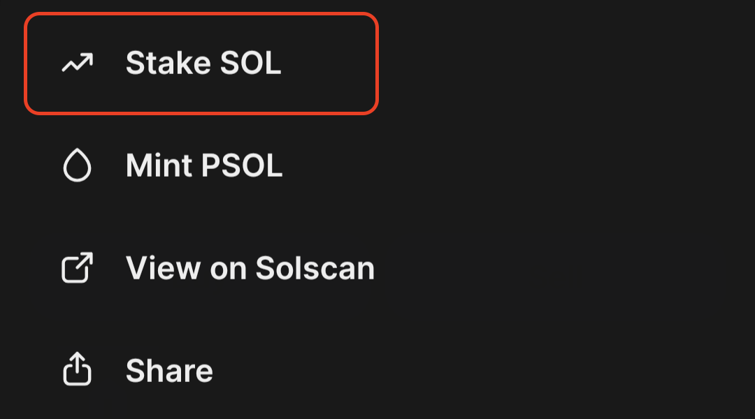 Phantom Mobile Stake SOL
