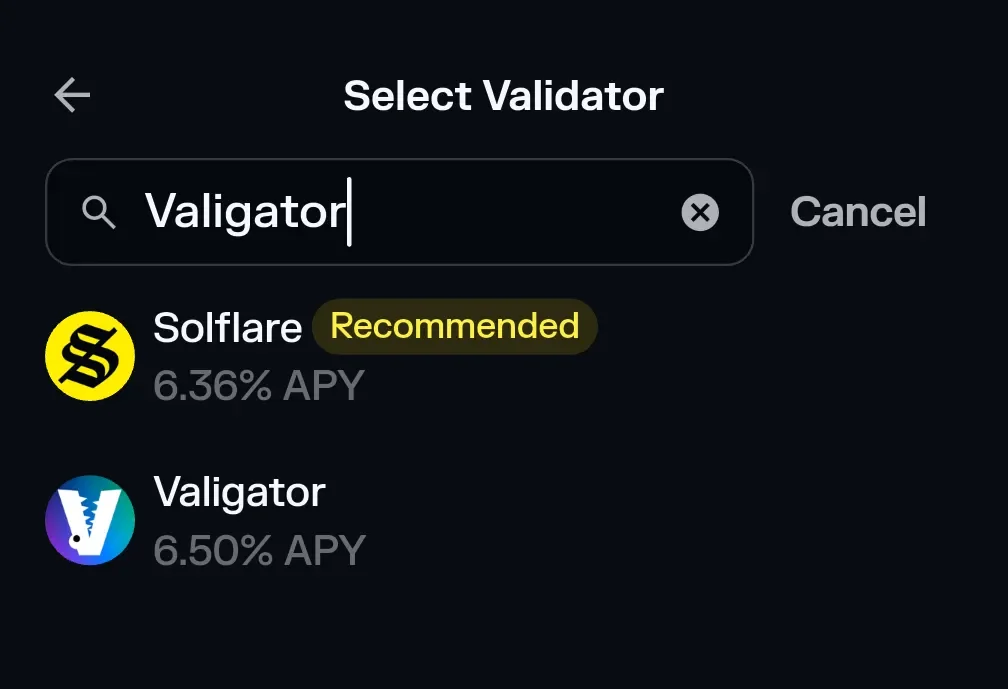 Staking interface
