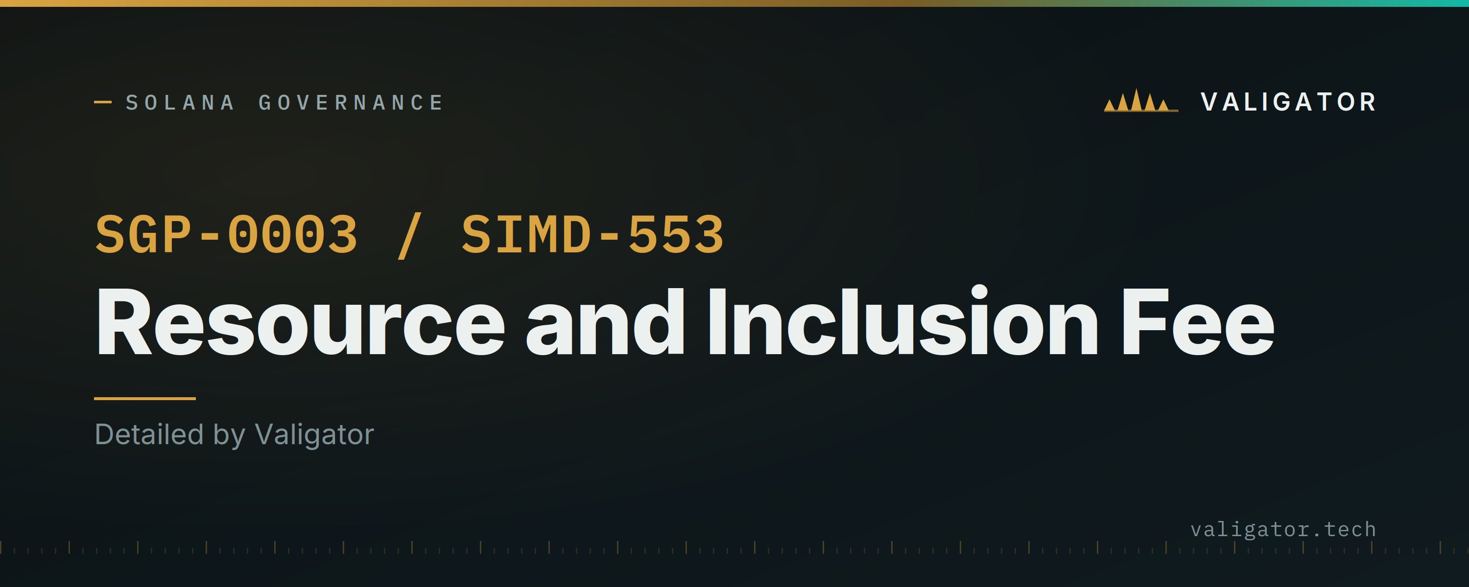 SGP-0003: Resource and Inclusion Fee