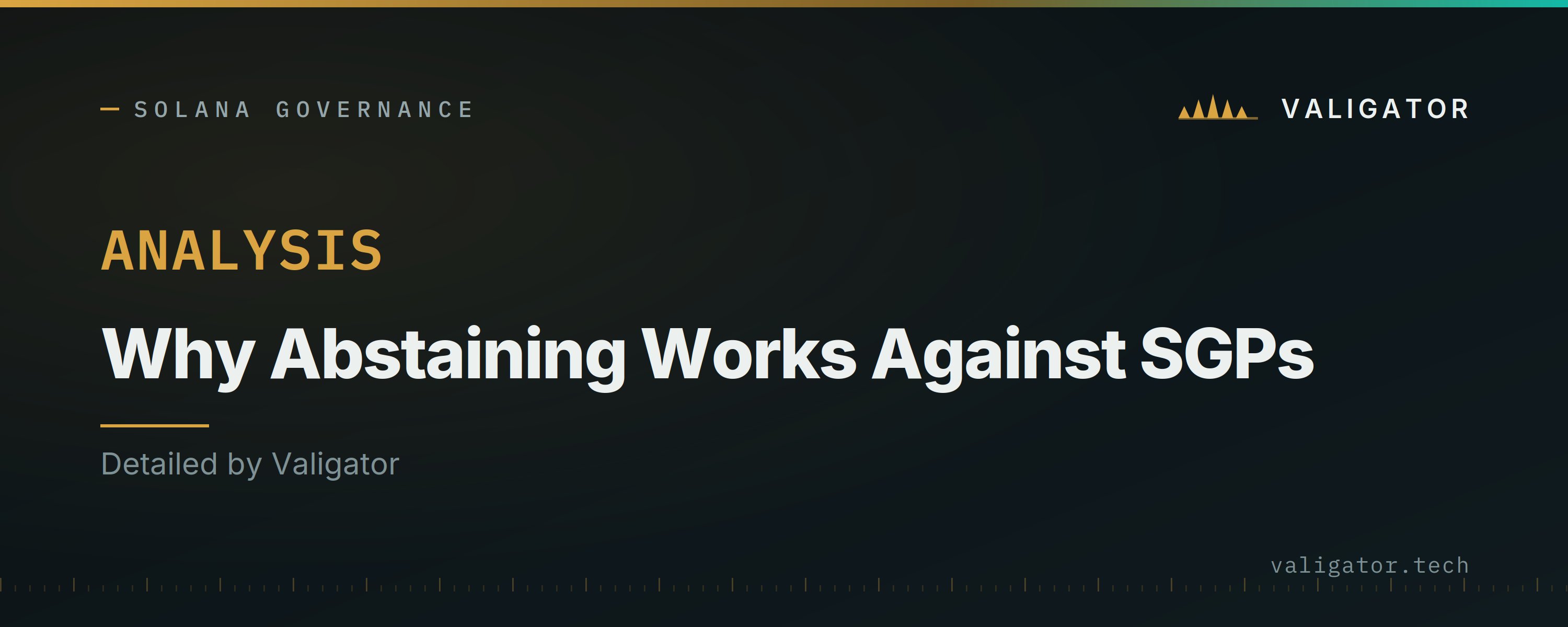 Why abstaining works against SGPs